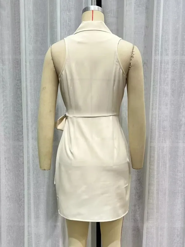 TWOTWINSTYLE Casual Patchwork Lace Up Temperament Dress