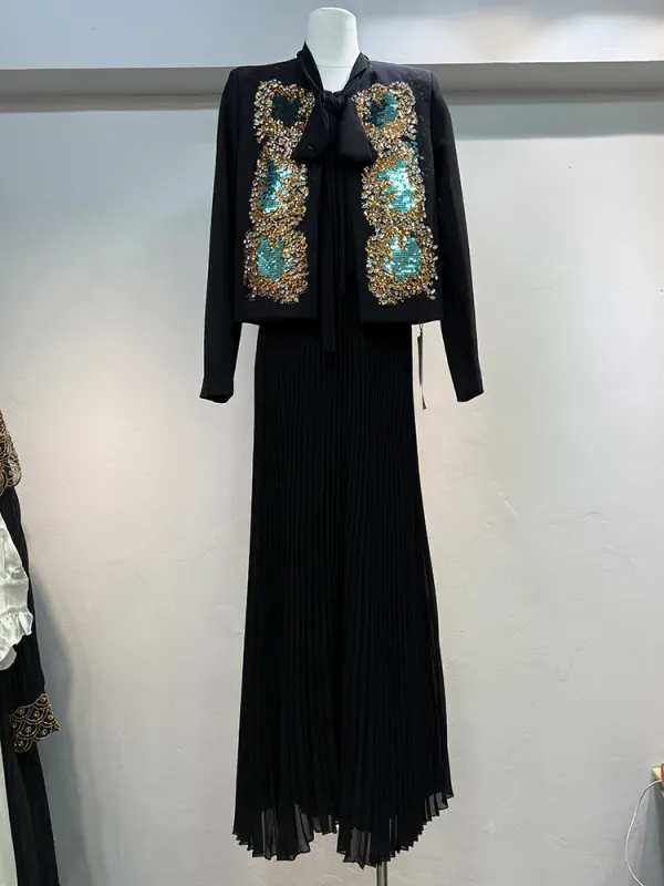 TWOTWINSTYLE Patchwork Diamonds Hit Colour Two Pieces Sets