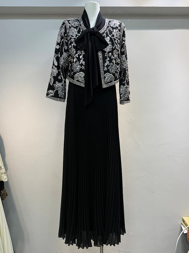 TWOTWINSTYLE Patchwork Sequin Loose Two Pieces Sets