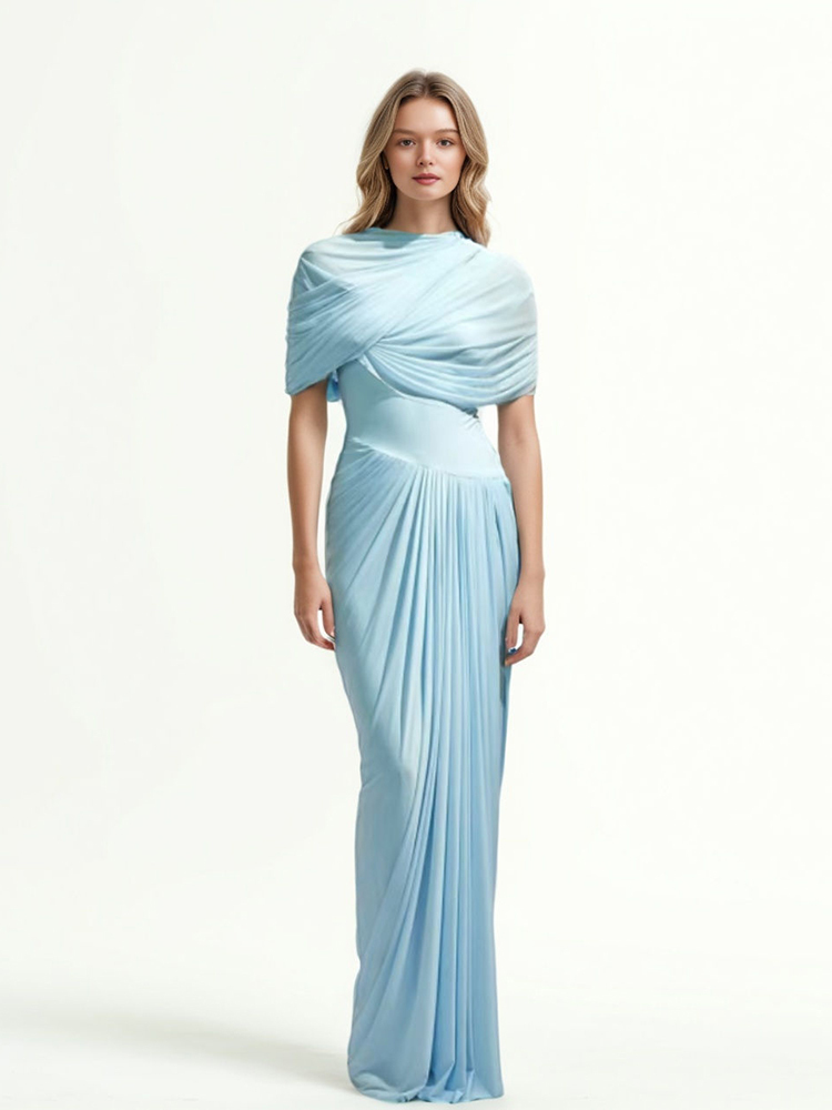 TWOTWINSTYLE Irregular Solid SLimming Dress