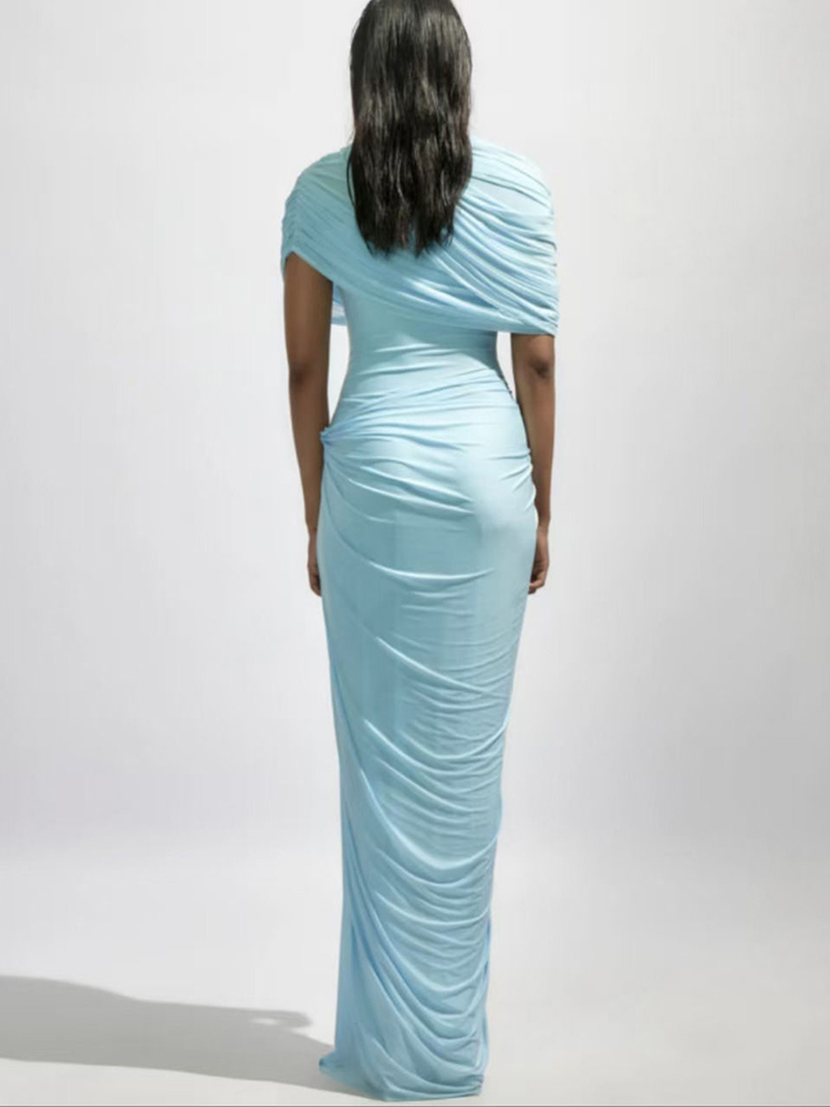 TWOTWINSTYLE Irregular Solid SLimming Dress