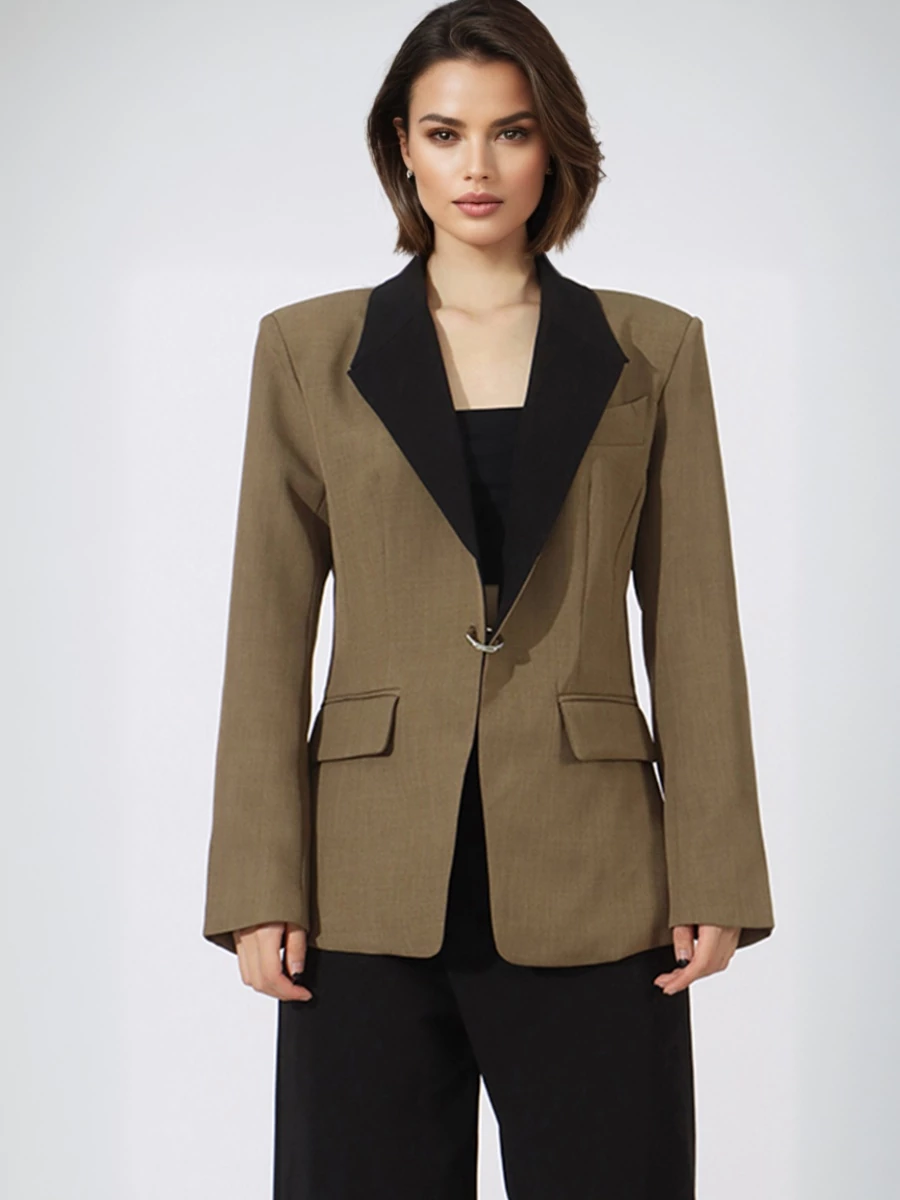 Teotwin Style TWOTWINSTYLE Design Lapel Suit Jacket