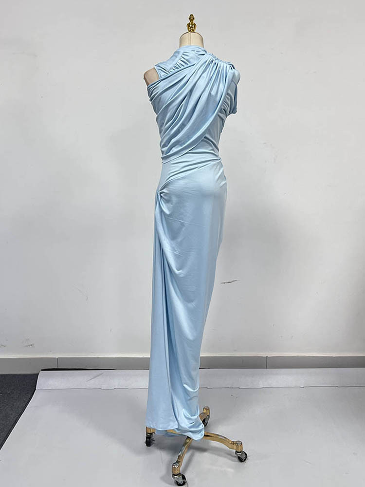 TWOTWINSTYLE Irregular Solid SLimming Dress