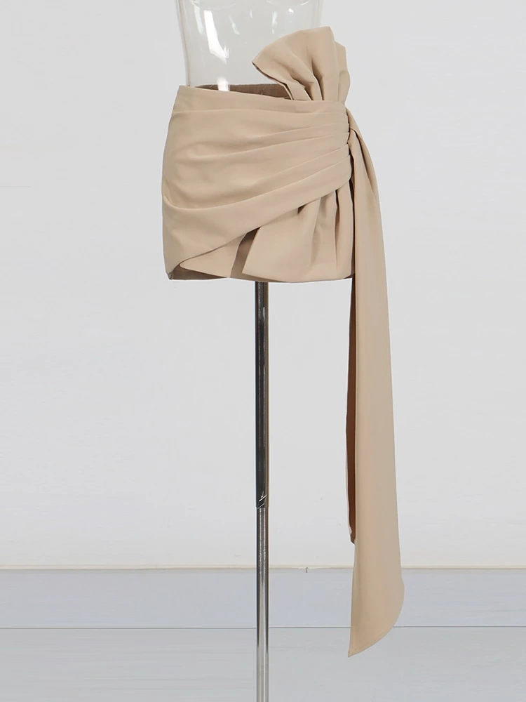 TWOTWINSTYLE Bow Ribbon Mini Skirt