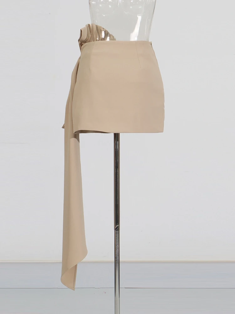 TWOTWINSTYLE Bow Ribbon Mini Skirt