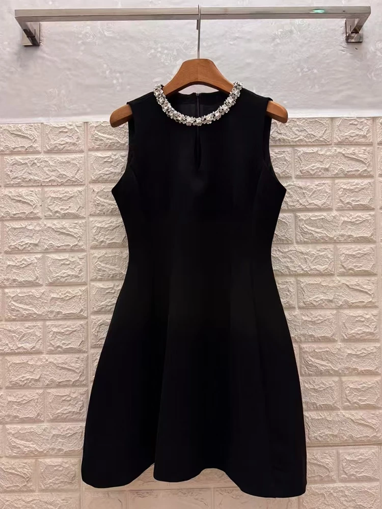 TWOTWINSTYLE Hollow Out Sleeveless Mini Dress