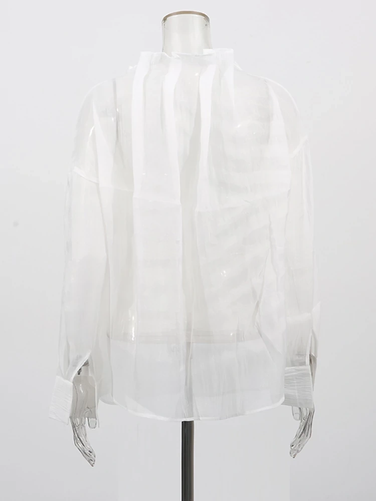 TWOTWINSTYLE Folded Collar Design Shirt