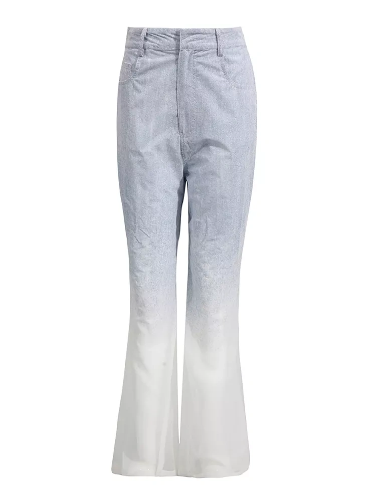 TWOTWINSTYLE Push Gradient Yarn Shirt Pants Two Piece Set