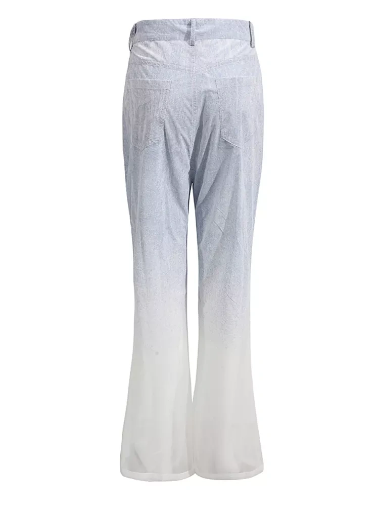 TWOTWINSTYLE Push Gradient Yarn Shirt Pants Two Piece Set