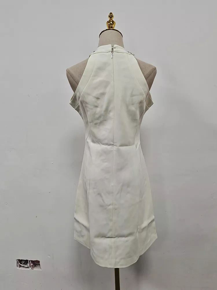 TWOTWINSTYLE Diamonds Design Round Neck Sleeveless Dress