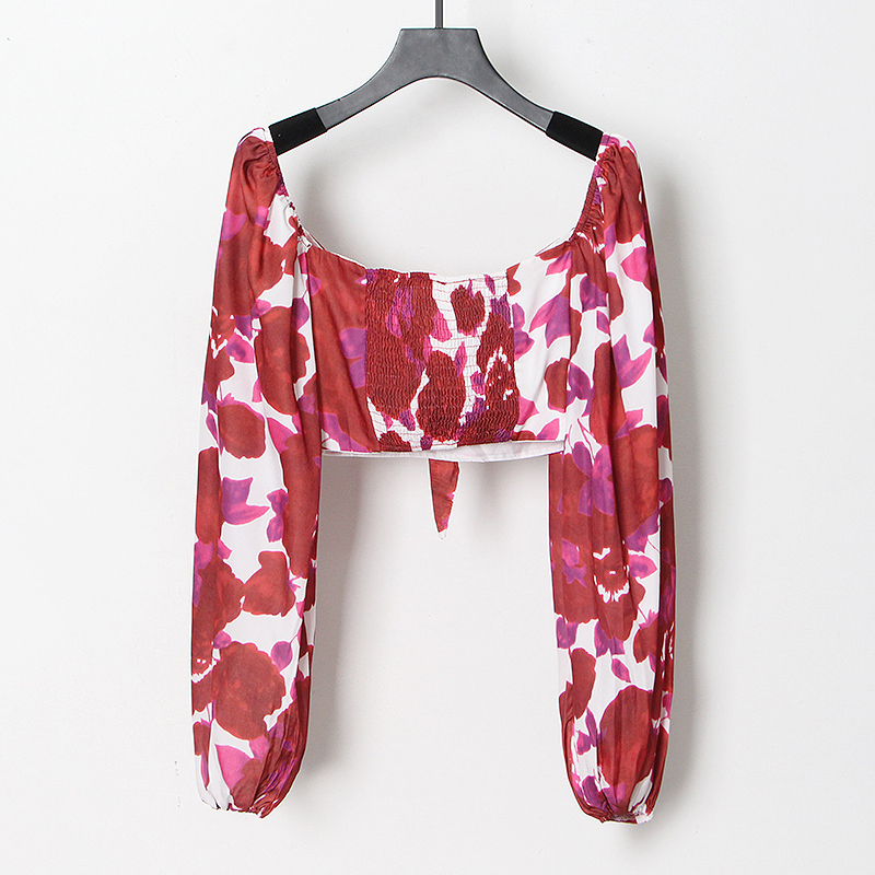 TWOTWINSTYLE Colorblock Print Two Piece Set