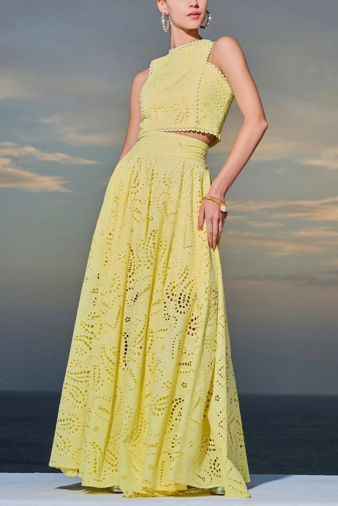 TWOTWINSTYLE Loose Hollow Out Two Piece Set