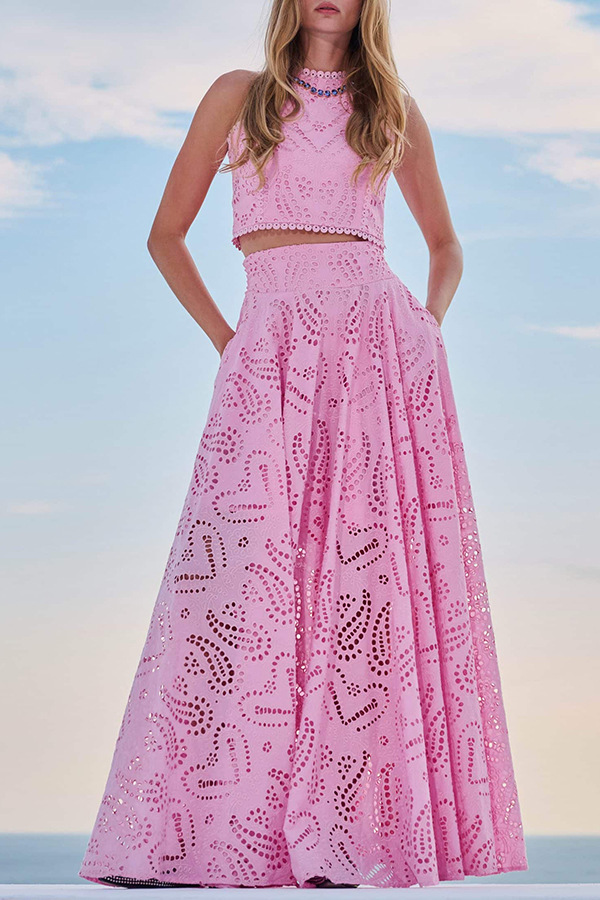 TWOTWINSTYLE Loose Hollow Out Two Piece Set