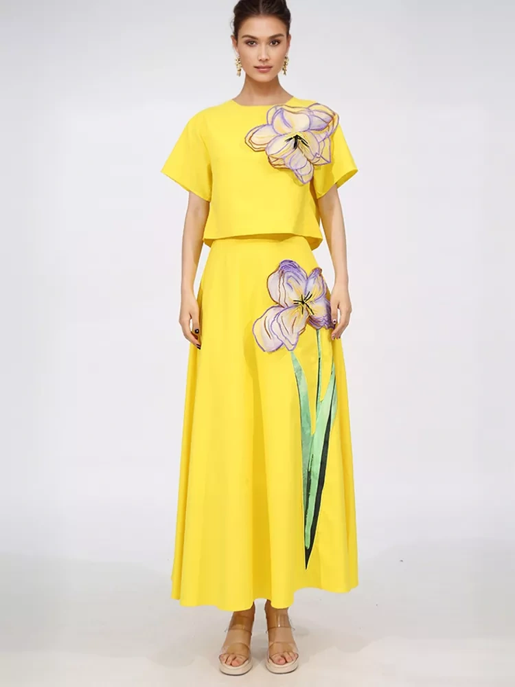 TWOTWINSTYLE Printed Two Piece Set