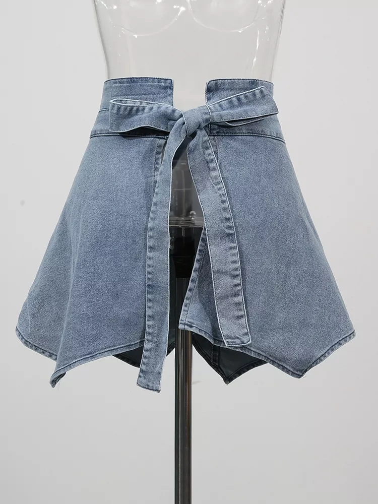 TWOTWINSTYLE Bottom Denim Skirt Apron