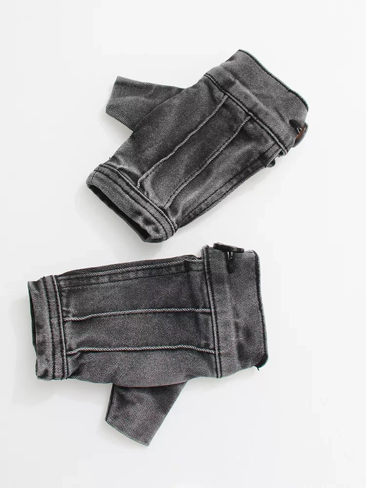 TWOTWINSTYLE Denim Cowboy Gloves