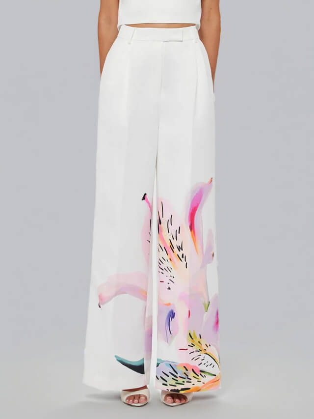 TWOTWINSTYLE Print Round Neck Short Sleeves Two Piece Set
