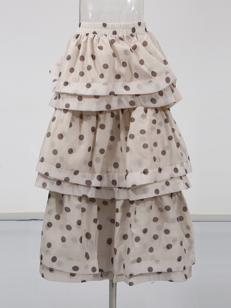 TWOTWINSTYLE Polka Dot Bubble Short Sleeve Two PIece Set