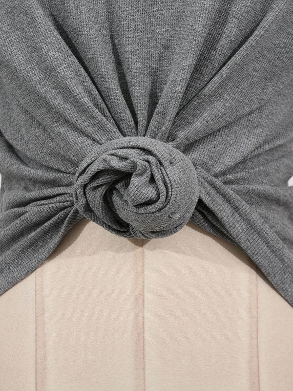 TWOTWINSTYLE Casual Solid Chic Round Neck T-shirts