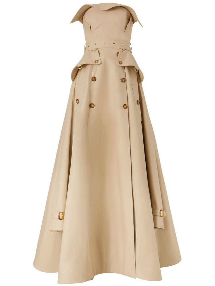 TWOTWINSTYLE Off Shoulder Solid Long Dress