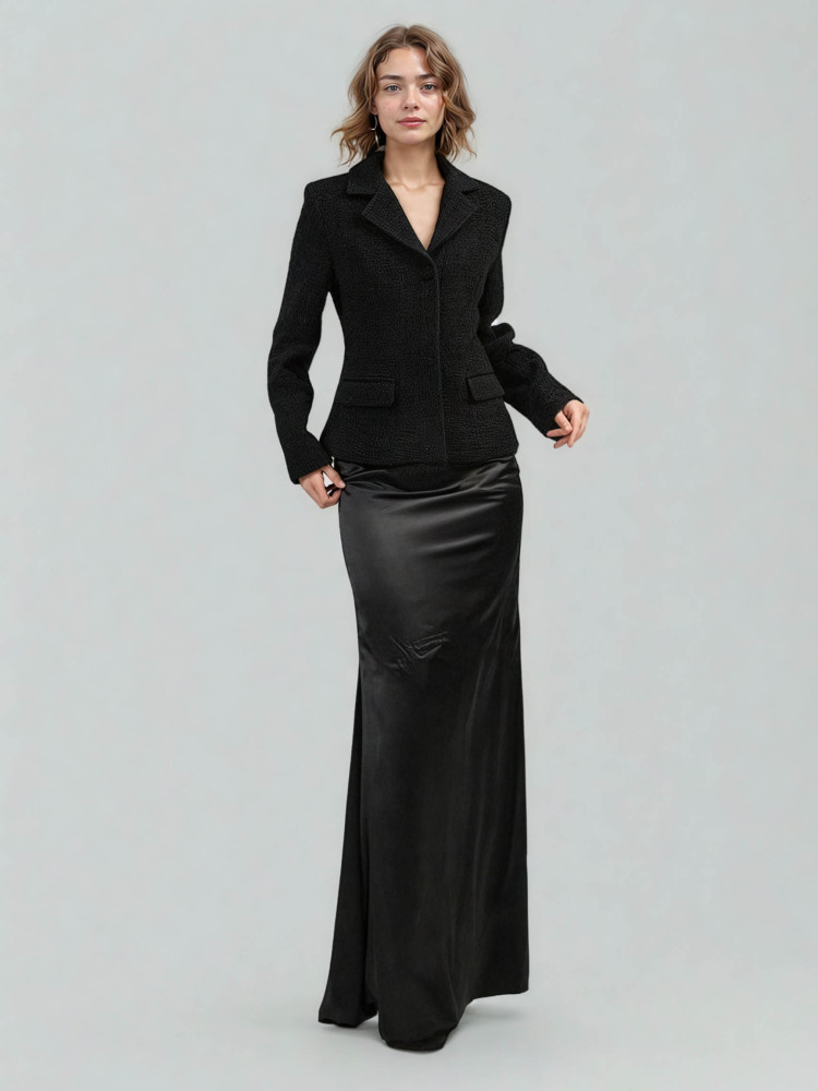 TWOTWINSTYLE Solid V-neck Long Sleeve Two Piece Set