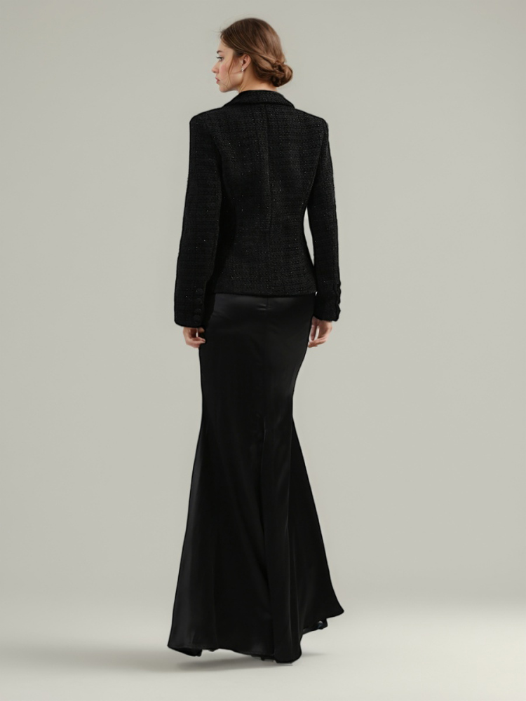 TWOTWINSTYLE Solid V-neck Long Sleeve Two Piece Set