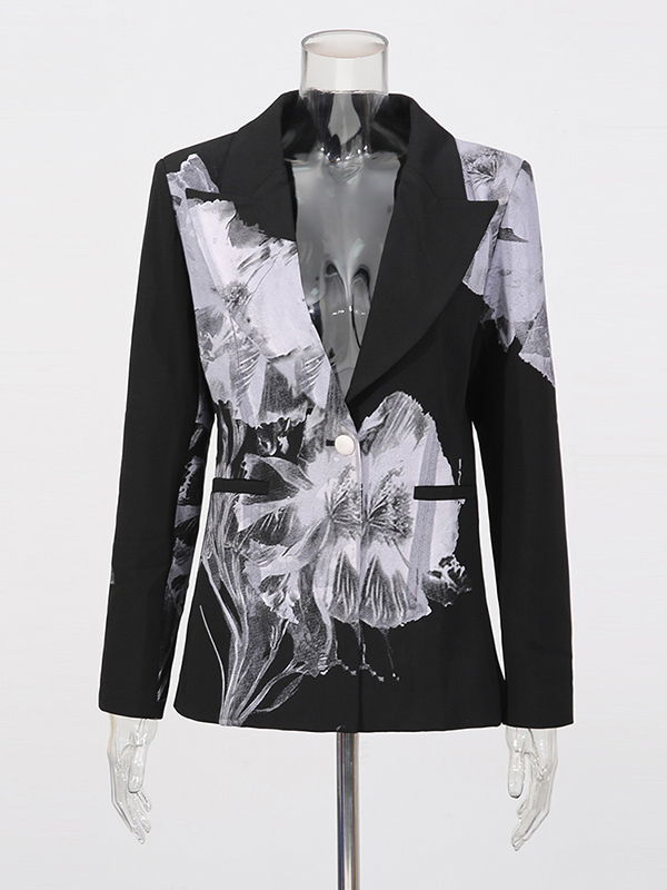 TWOTWINSTYLE V-neck Print Casual Two Piece Set
