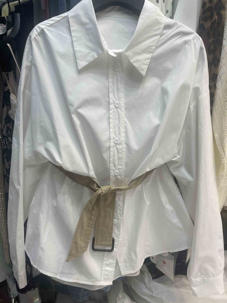 TWOTWINSTYLE Solid Lapel Casual Short Dress