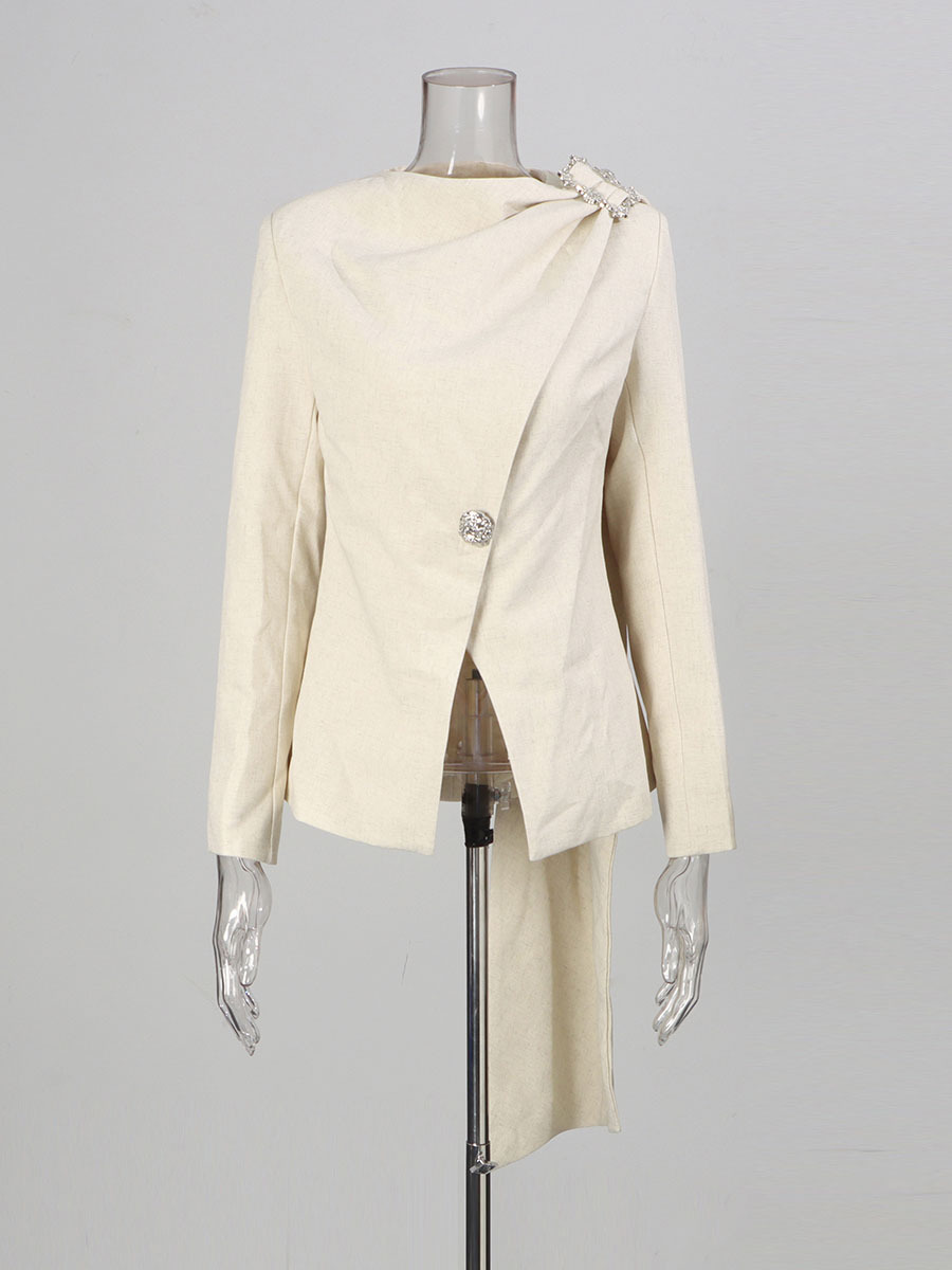 TWOTWINSTYLE Chic Patchwork Solid Elegant Jacket