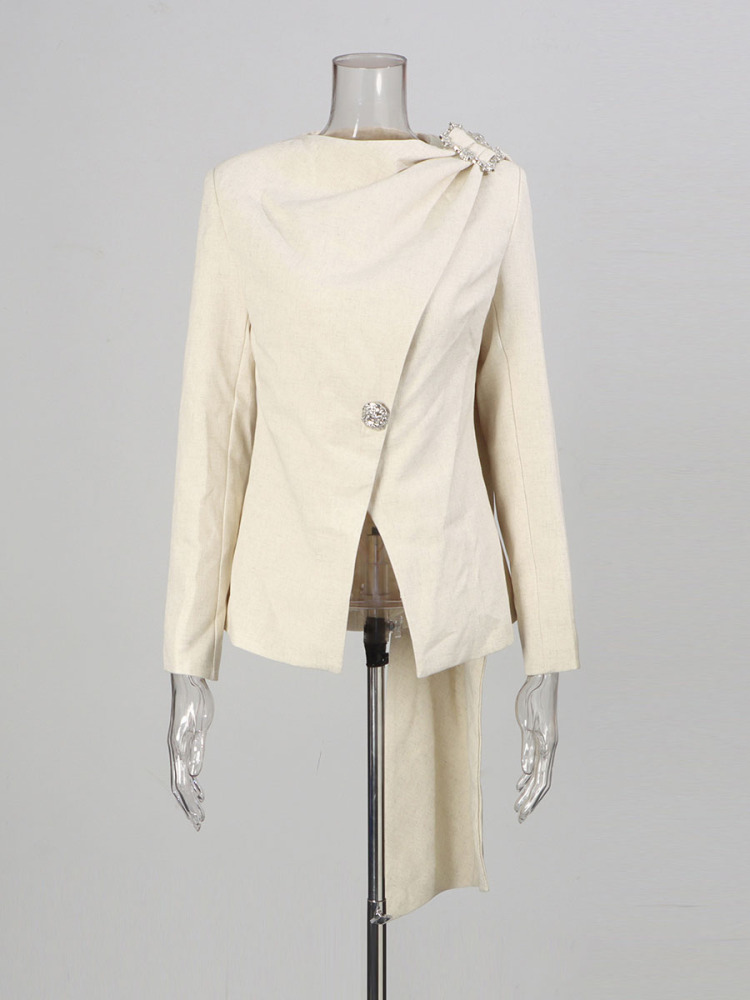 TWOTWINSTYLE Chic Patchwork Solid Elegant Jacket
