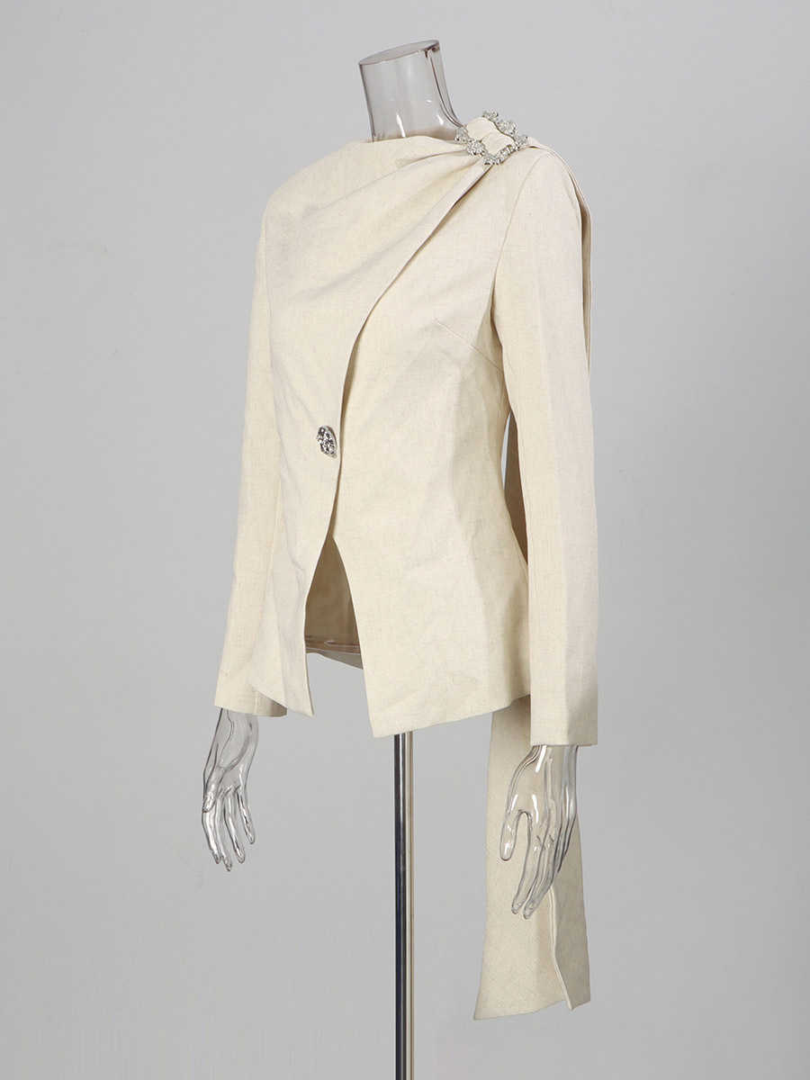 TWOTWINSTYLE Chic Patchwork Solid Elegant Jacket