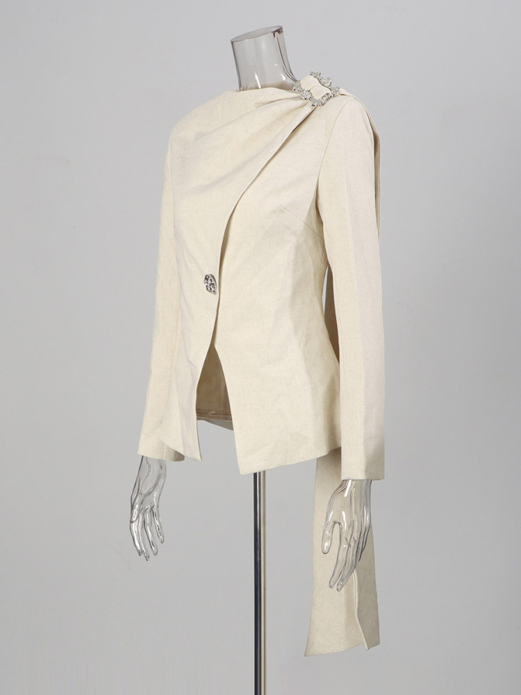TWOTWINSTYLE Chic Patchwork Solid Elegant Jacket