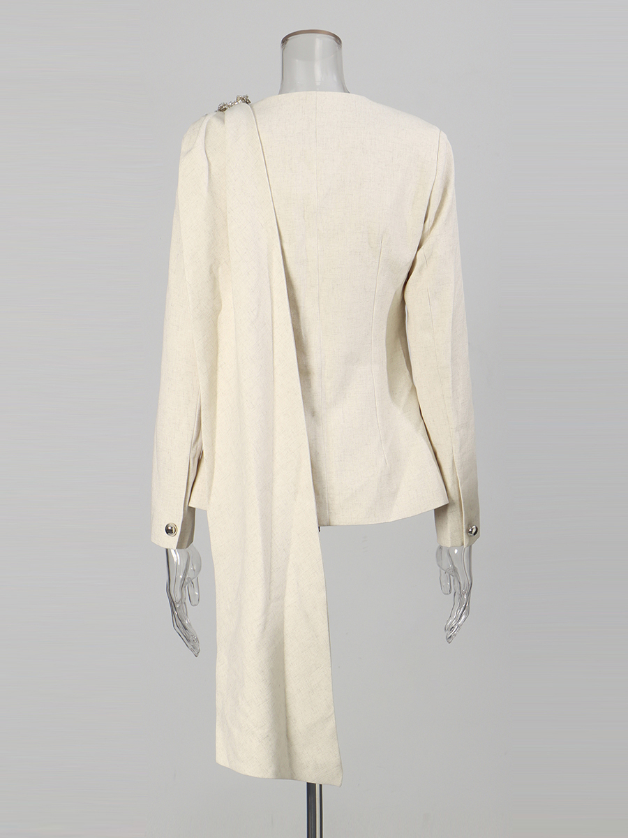 TWOTWINSTYLE Chic Patchwork Solid Elegant Jacket