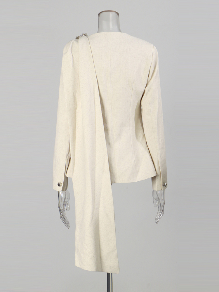 TWOTWINSTYLE Chic Patchwork Solid Elegant Jacket