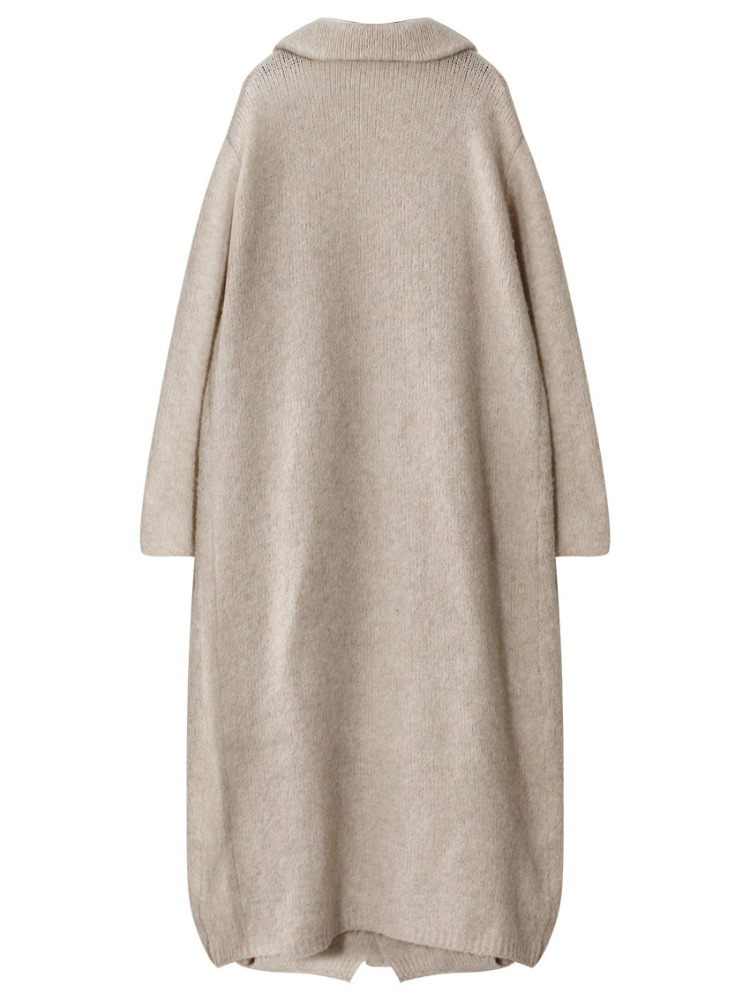 TWOTWINSTYLE Knitting Solid Elegant Stand Collar Three Piece Set