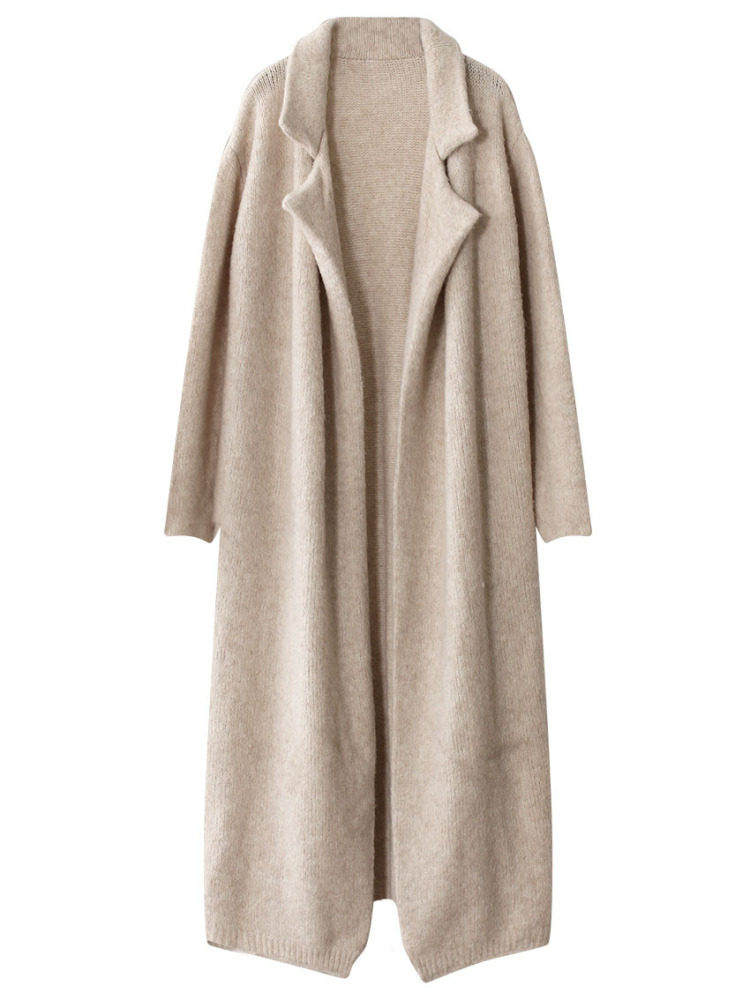 TWOTWINSTYLE Knitting Solid Elegant Stand Collar Three Piece Set