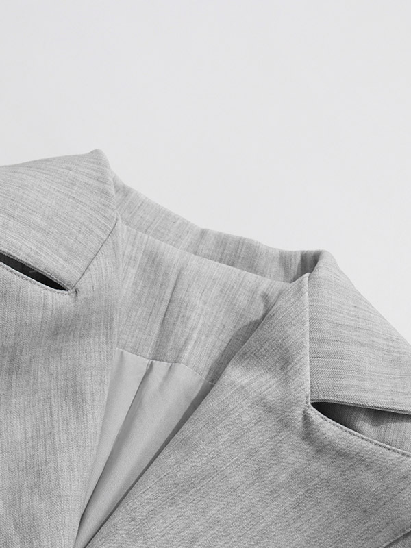 TWOTWINSTYLE V-neck Lapel Chic Solid Patchwork Jacket