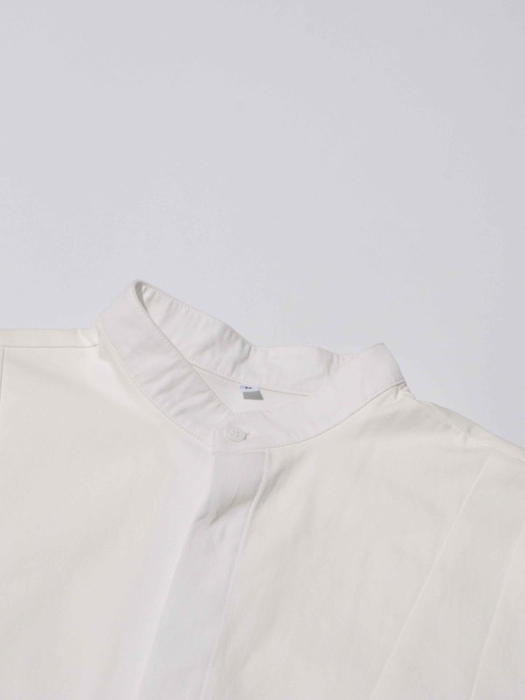 TWOTWINSTYLE Solid Casual Chic Stand Collar Shirts