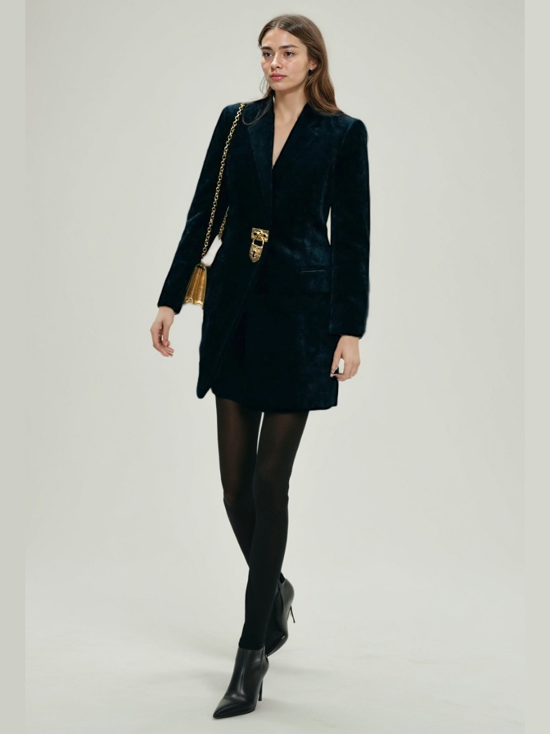 TWOTWINSTYLE Elegant Lapel Solid Chic Patchwork Jacket