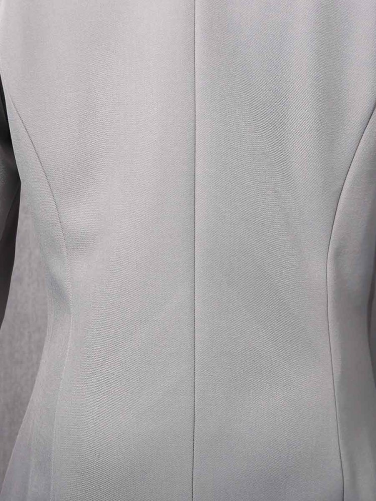 TWOTWINSTYLE Solid Ruched Lapel Casual Jacket