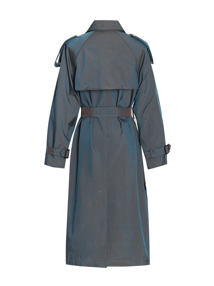 TWOTWINSTYLE Chic Patchwork Belt Lapel Jacket
