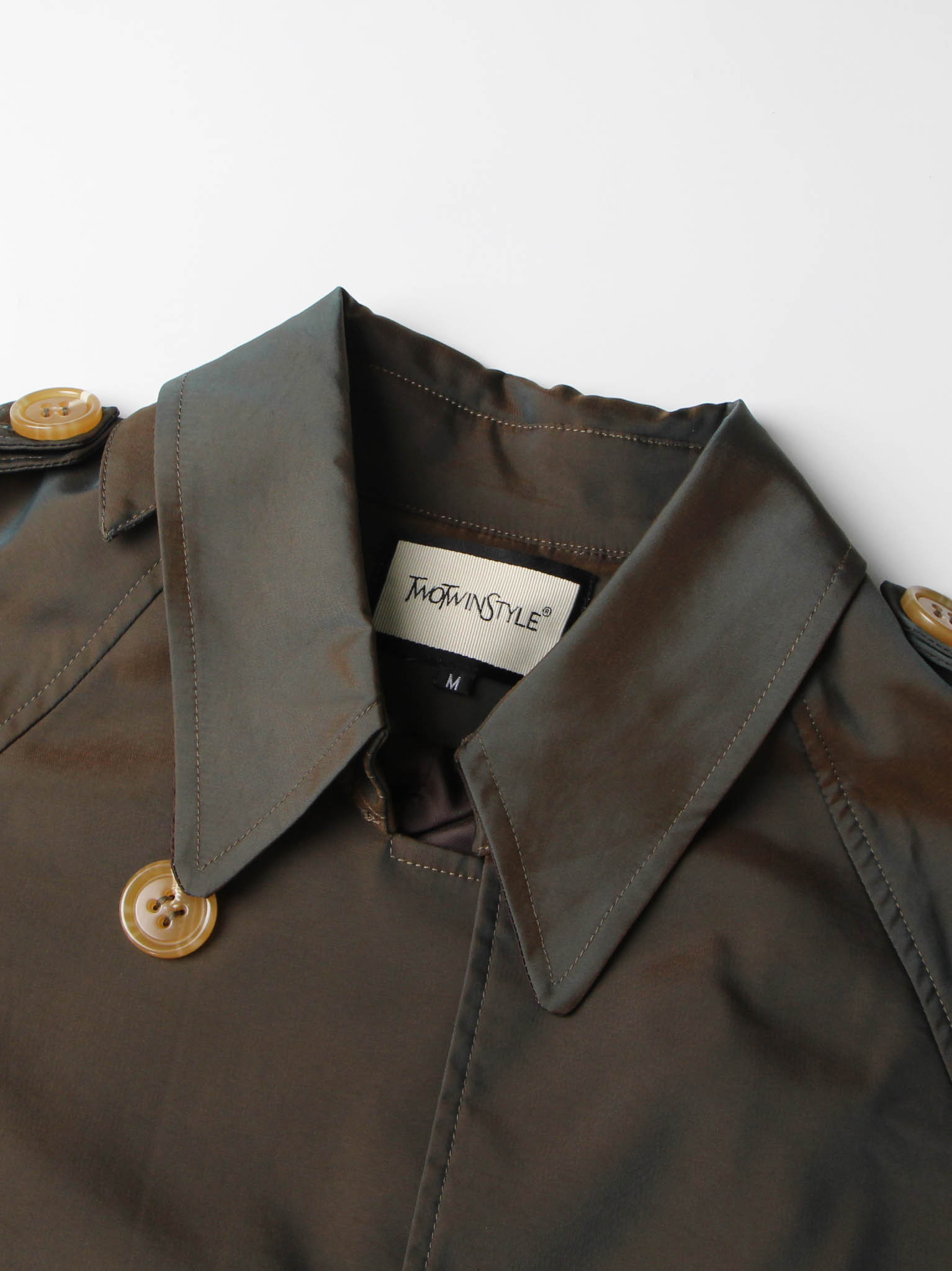 TWOTWINSTYLE Chic Patchwork Belt Lapel Jacket