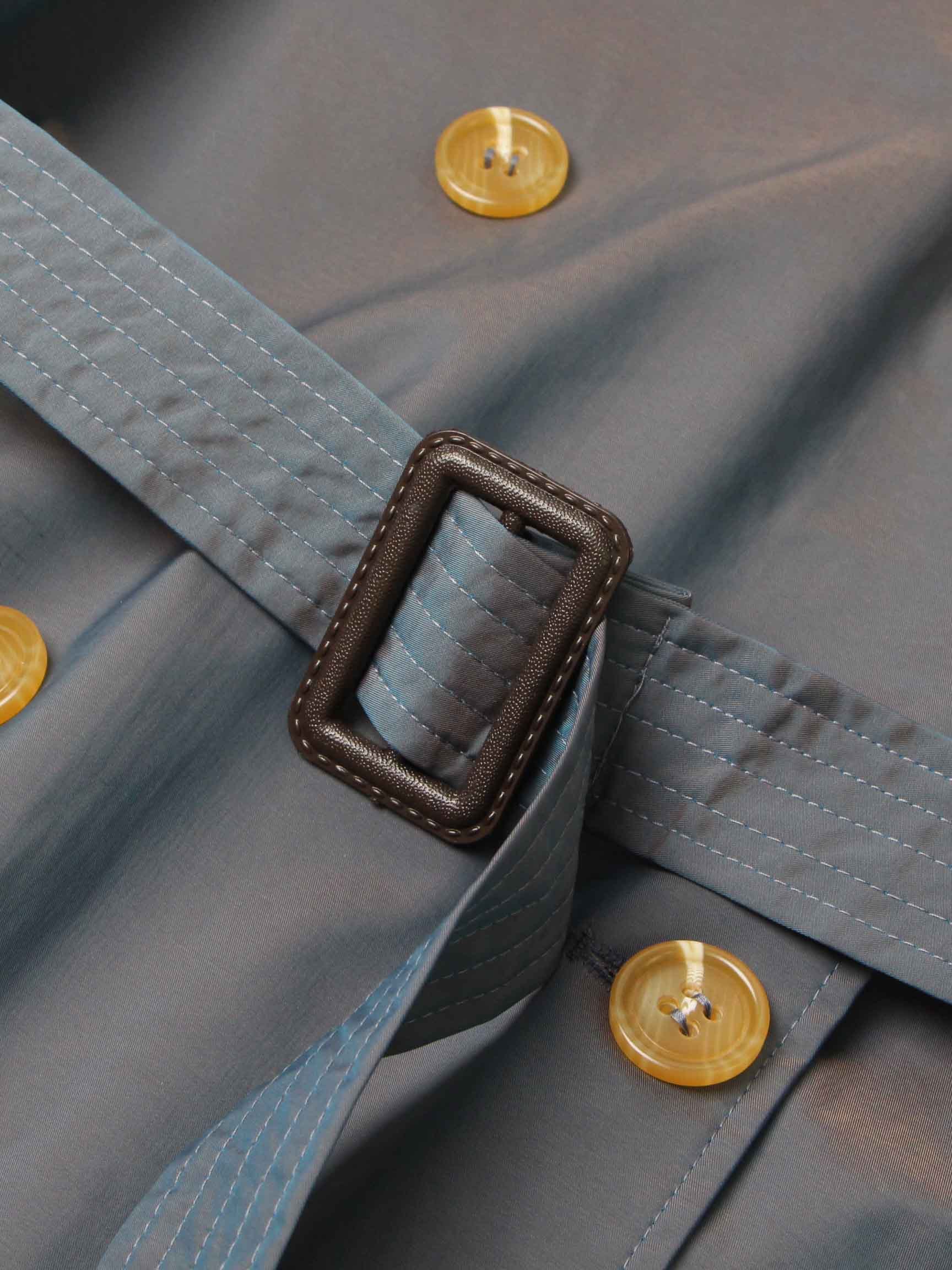 TWOTWINSTYLE Chic Patchwork Belt Lapel Jacket