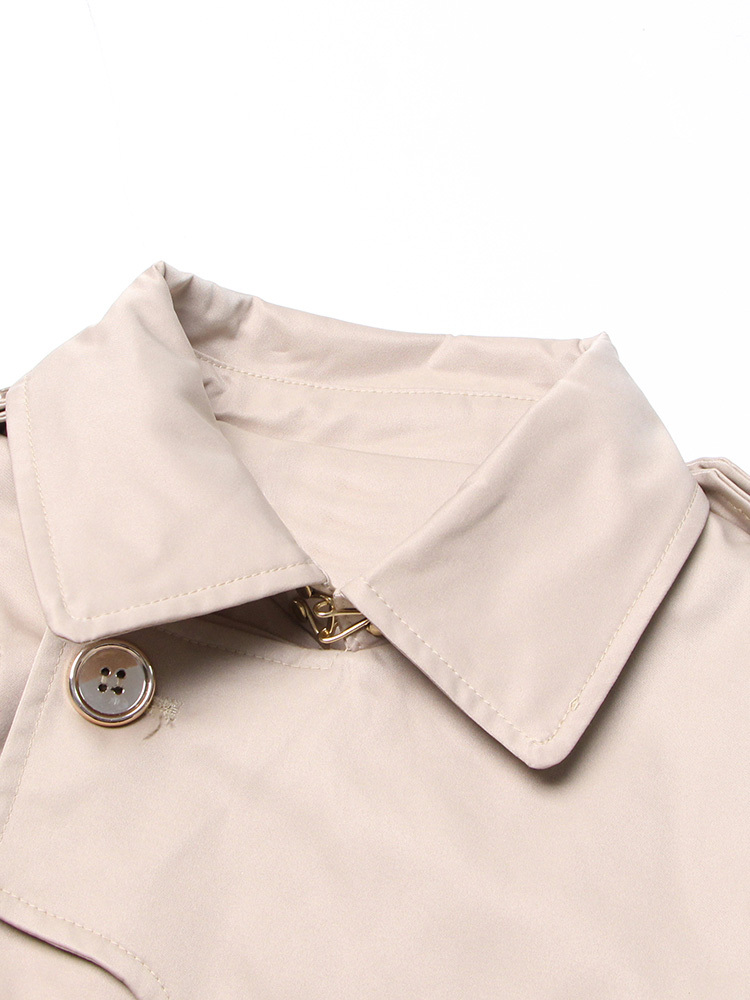 TWOTWINSTYLE Chic Patchwork Belt Solid Jacket