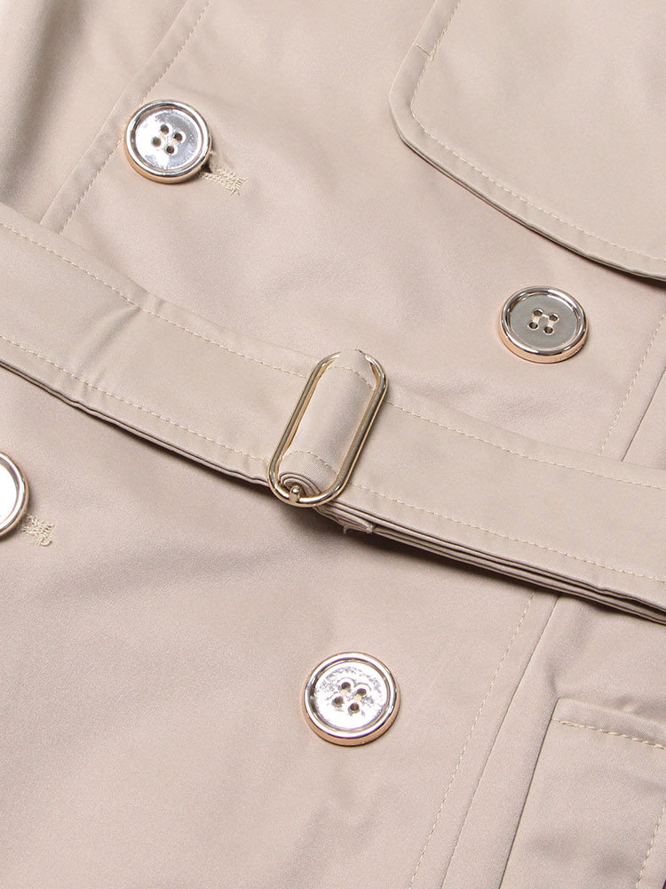 TWOTWINSTYLE Chic Patchwork Belt Solid Jacket