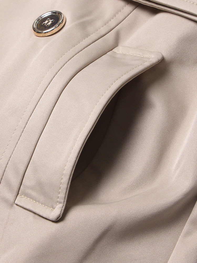 TWOTWINSTYLE Chic Patchwork Belt Solid Jacket
