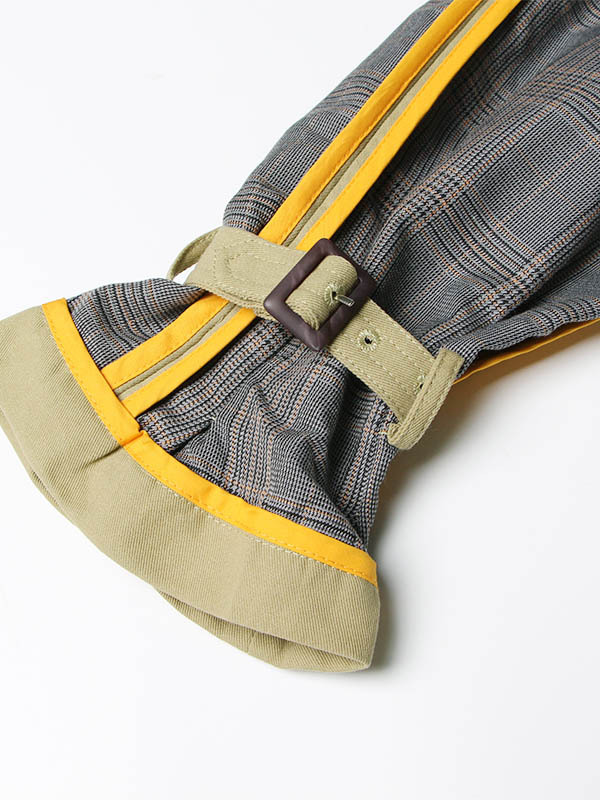 TWOTWINSTYLE Hit Color Chic Patchwork Belt Lapel Jacket