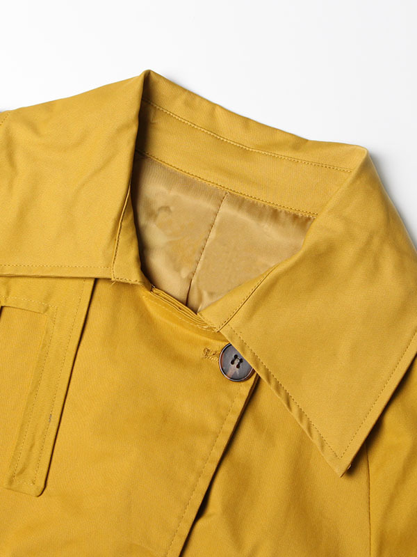 TWOTWINSTYLE Solid Patchwork Belt Lapel Chic Jacket