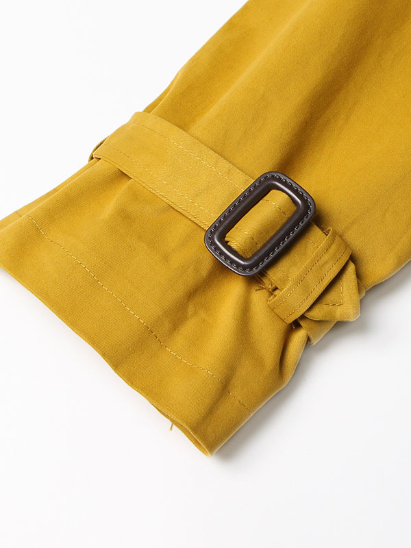 TWOTWINSTYLE Solid Patchwork Belt Lapel Chic Jacket