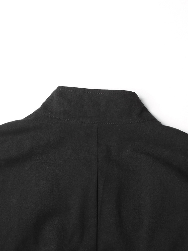 TWOTWINSTYLE Solid Stand Collar Patchwork Lace Up Jacket